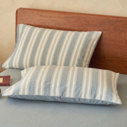 Ownkoti Light Blue Striped Double Gauze Bedding Set - image 2