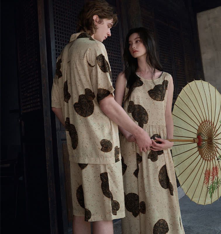 Ownkoti Matching Couple Shell Print Sleepwear Set - image 4