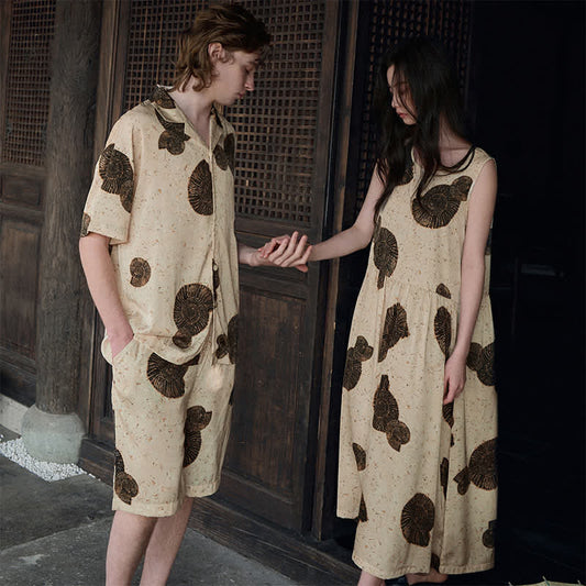 Ownkoti Matching Couple Shell Print Sleepwear Set - image 0