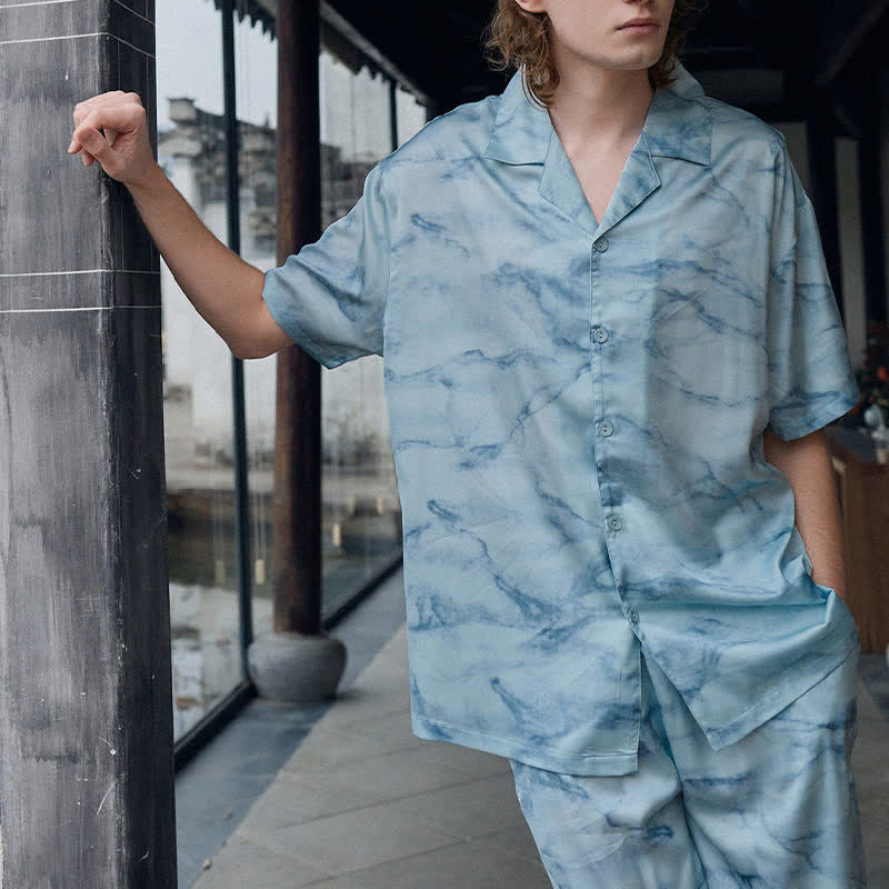 Ownkoti Blue Watercolor His & Hers Loungewear Set - image 14