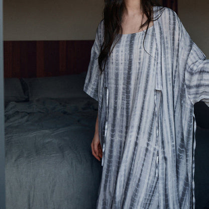 Ownkoti Matching Couple Tie Dye Stripe Sleepwear Set - image 6