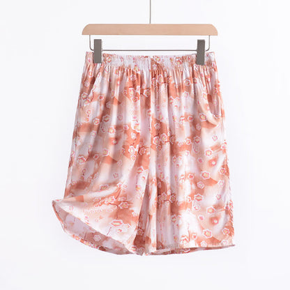Ownkoti Summer Floral Cotton Relaxed Loungewear Shorts - image 4