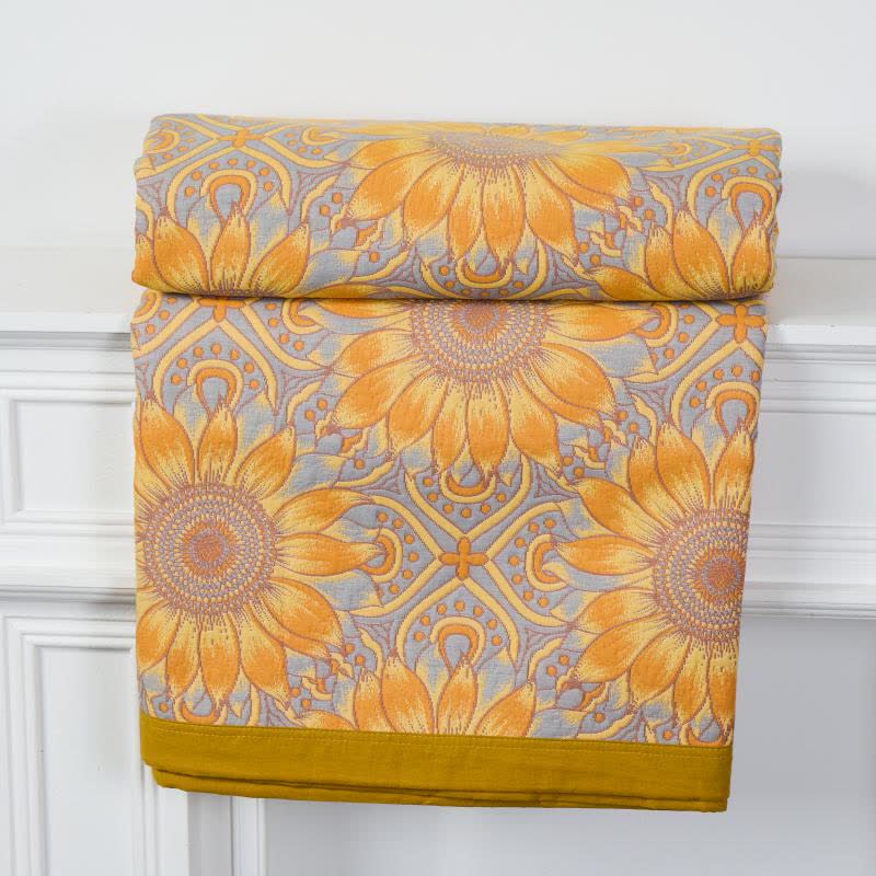 Ownkoti Boho Sunflower 3-Layer Muslin Cotton Quilt - image 2