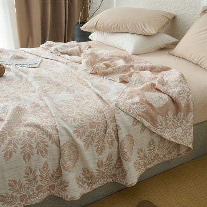 Ownkoti Vintage Floral Cotton Muslin Blanket Quilt - image 2