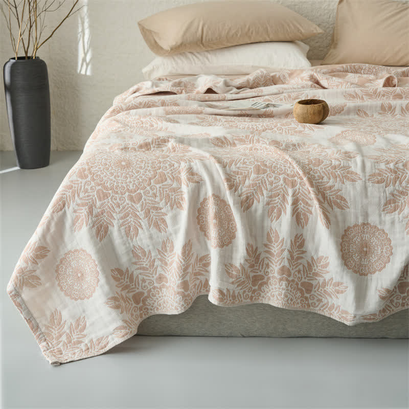Ownkoti Vintage Floral Cotton Muslin Blanket Quilt - image 1
