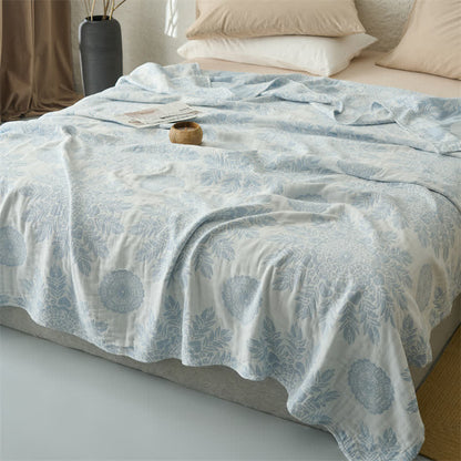 Ownkoti Vintage Floral Cotton Muslin Blanket Quilt - image 6