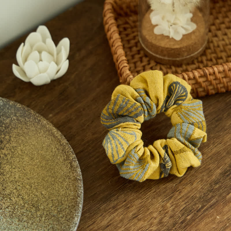 Ownkoti Ginkgo Print Scrunchies Set of 3 - image 3