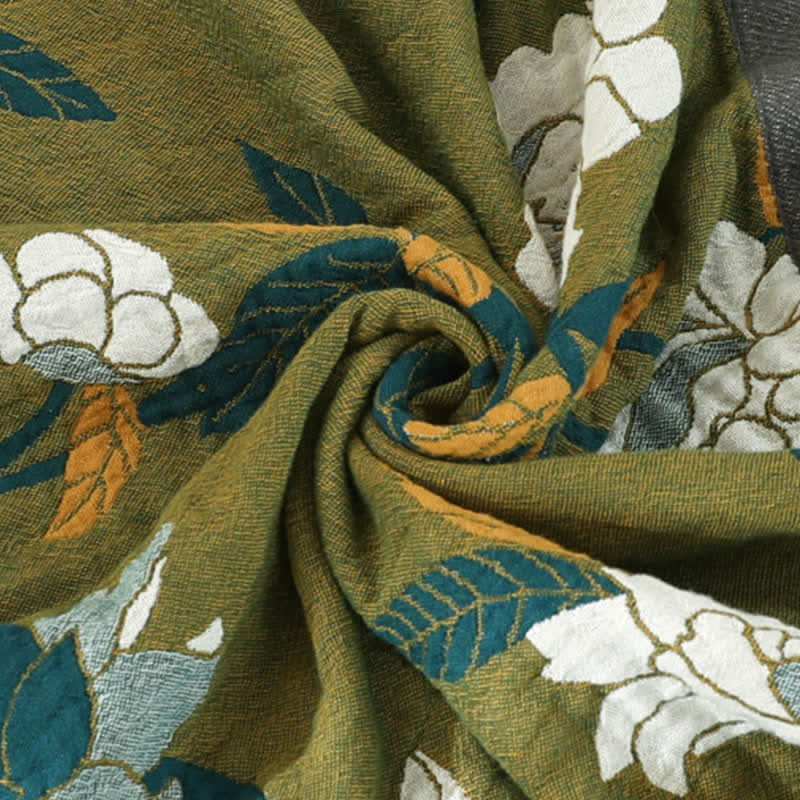Ownkoti Olive Flower Printed Cotton Quilt - image 1