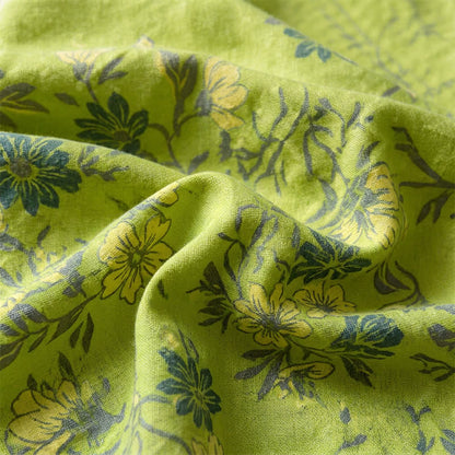 Ownkoti Vintage Green Floral Cotton Bedspread - image 4