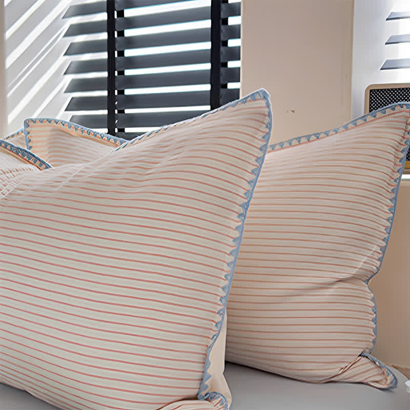Ownkoti Stripe Scalloped Edge Washed Cotton Bedding Set  - image 2