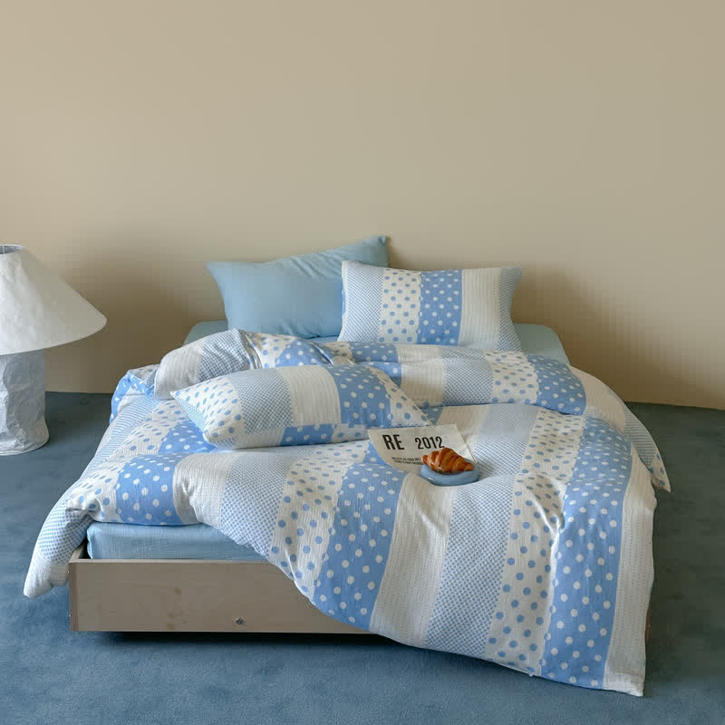 Ownkoti Patchwork Polka Dot Double Gauze Bedding Set - image 1