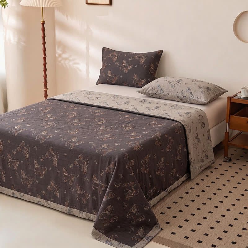 Ownkoti Vintage Cottage Butterfly Cotton Bedspread - image 1