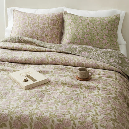 Ownkoti Cozy Cottage Floral Cotton Bedspread - image 3