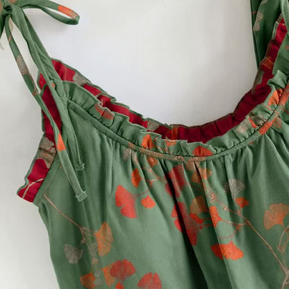 Ownkoti Elegant Ginkgo Cami Cotton Pajama Set - image 16