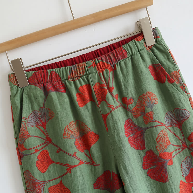 Ownkoti Elegant Ginkgo Cami Cotton Pajama Set - image 17