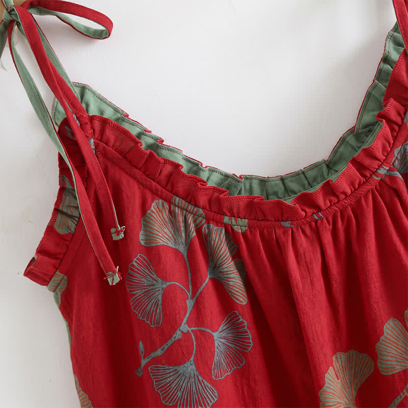 Ownkoti Elegant Ginkgo Cami Cotton Pajama Set - image 13