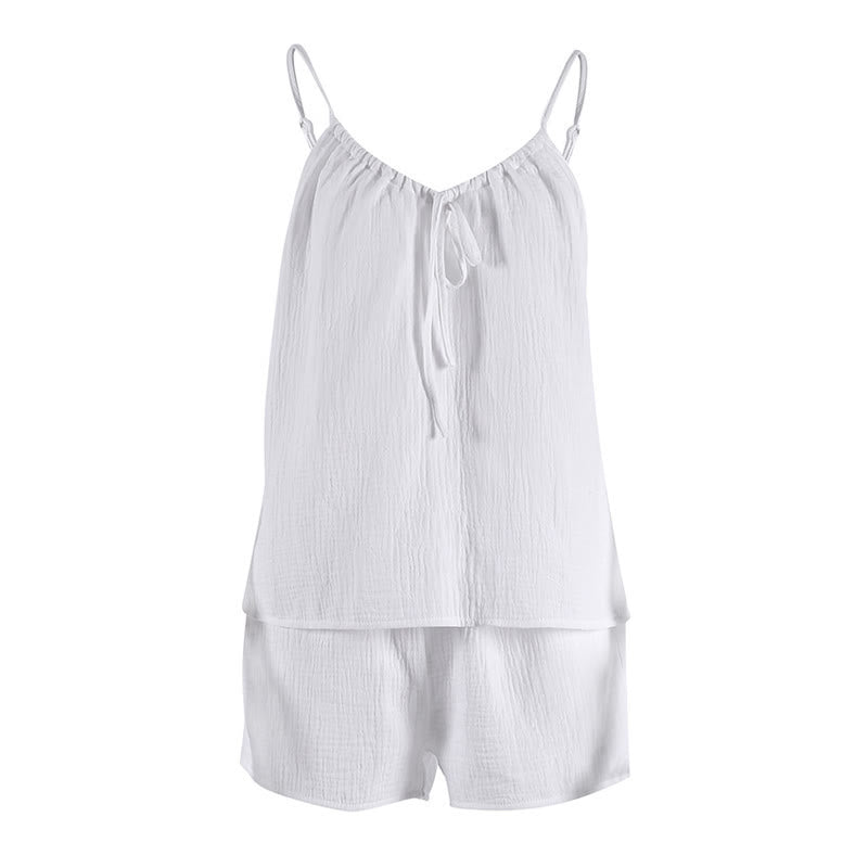 Ownkoti White Cotton Gauze Bow Lounge Set - image 4