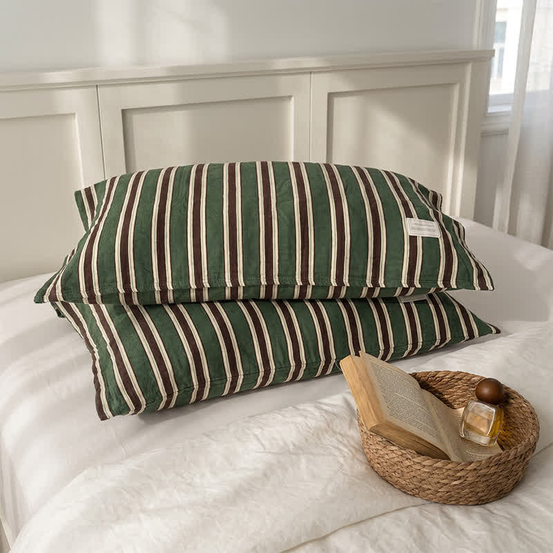 Ownkoti Vintage Stripe Woven Gauze Cotton Pillow Cover - image 5