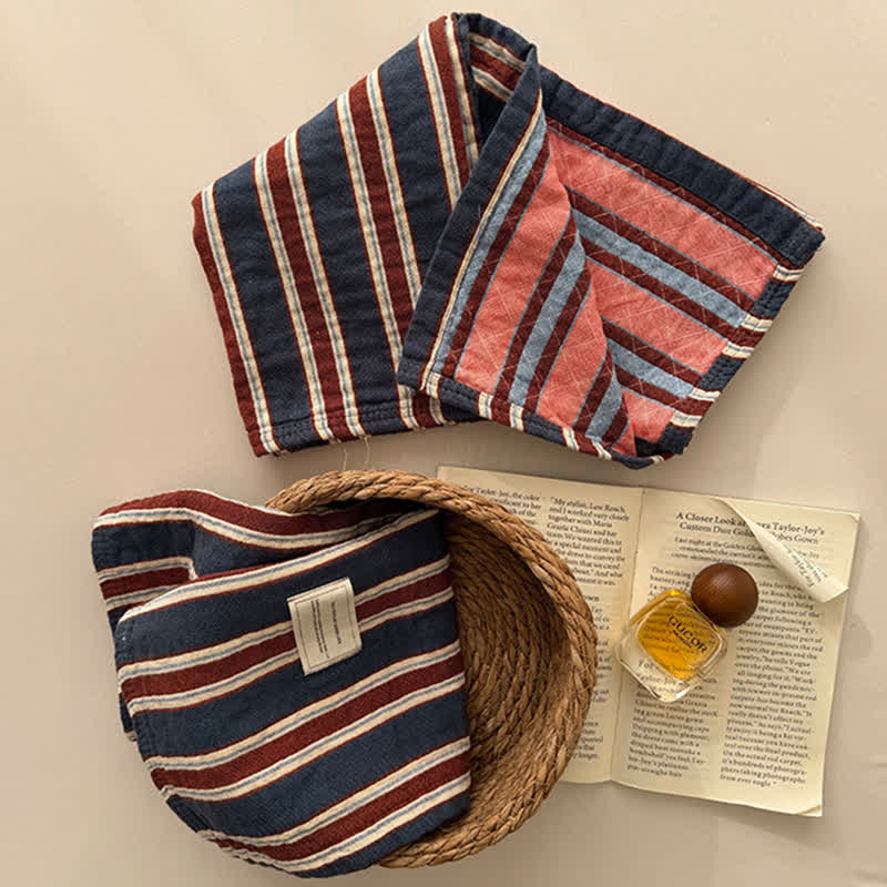 Ownkoti Vintage Stripe Woven Gauze Cotton Pillow Cover - image 3