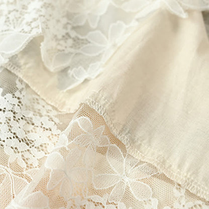 Ownkoti Beige Floral Lace Cami Lounge Set - image 7
