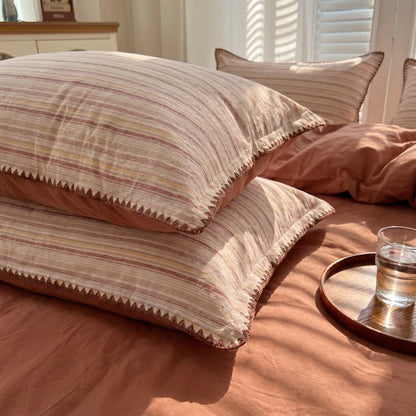 Ownkoti Vintage Red Plaid Cotton Bedding Set - image 4