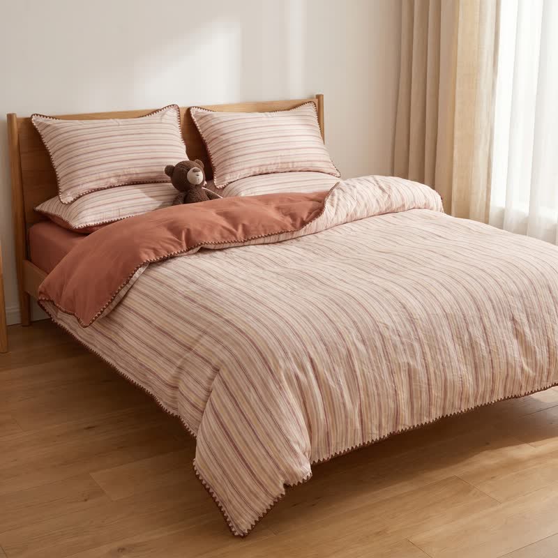 Ownkoti Vintage Red Plaid Cotton Bedding Set - image 2