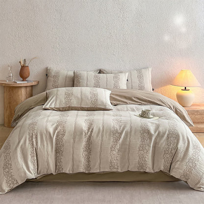 Ownkoti Washed Cotton Jacquard Botanical Bedding Set - image 9