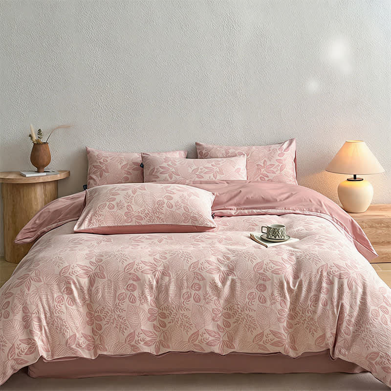 Ownkoti Botanical Whisper Washed Cotton Jacquard Bedding Set - image 1
