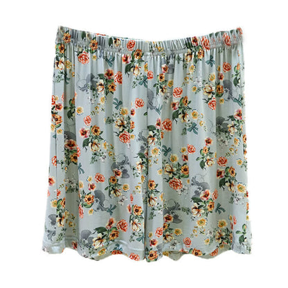 Ownkoti Vintage Floral Ruffle Hem Summer Lounge Shorts - image 7