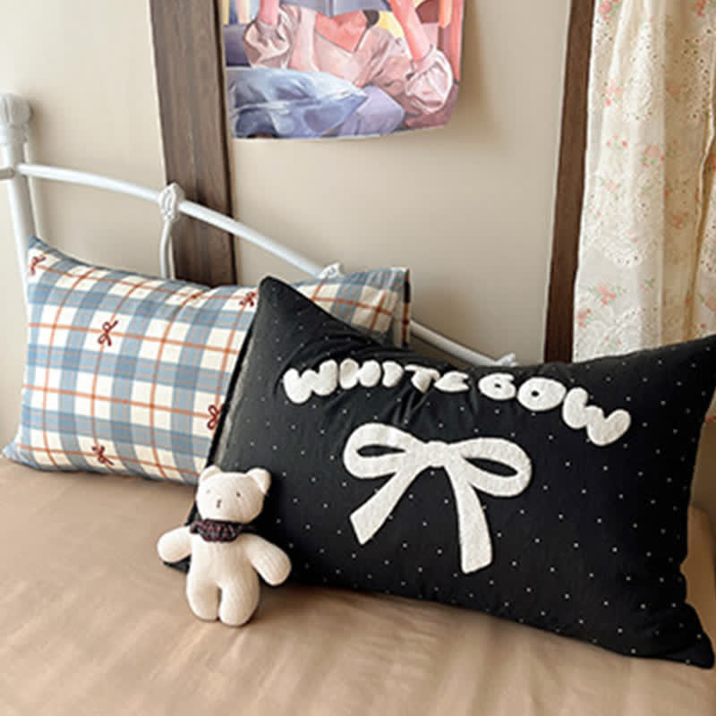 Ownkoti Soft Washed Cotton Bow Plaid Bedding Set - image 2