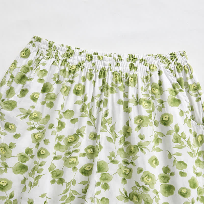 Ownkoti Summer Floral Cotton Lounge Shorts - image 1