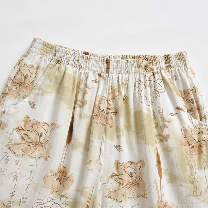 Ownkoti Soft Floral Cotton Lounge Shorts - image 1