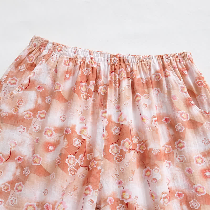 Ownkoti Summer Floral Cotton Relaxed Loungewear Shorts - image 1