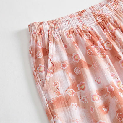 Ownkoti Summer Floral Cotton Relaxed Loungewear Shorts - image 2
