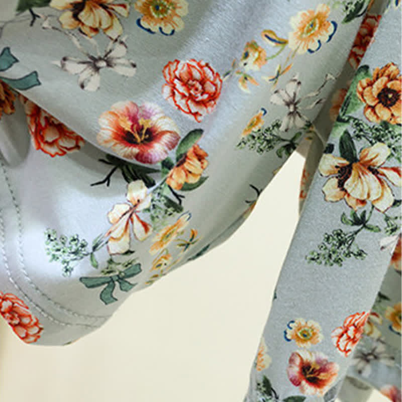 Ownkoti Vintage Floral Ruffle Hem Summer Lounge Shorts - image 6