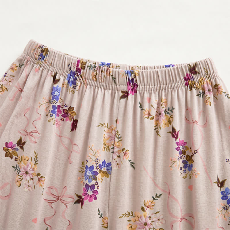Ownkoti Vintage Floral Relaxed Fit Lounge Shorts - image 1