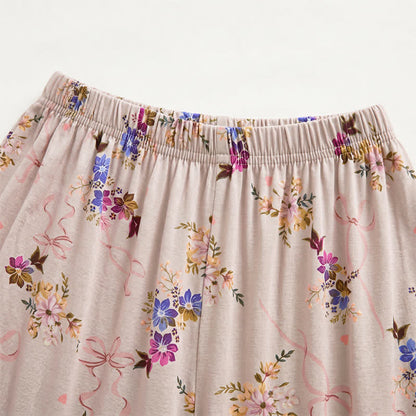 Ownkoti Vintage Floral Relaxed Fit Lounge Shorts - image 1