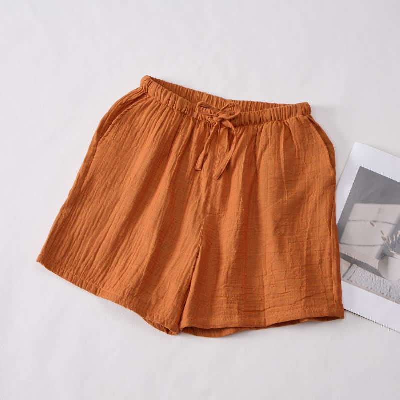 Ownkoti Relaxed Cotton Gauze Drawstring Lounge Shorts - image 1