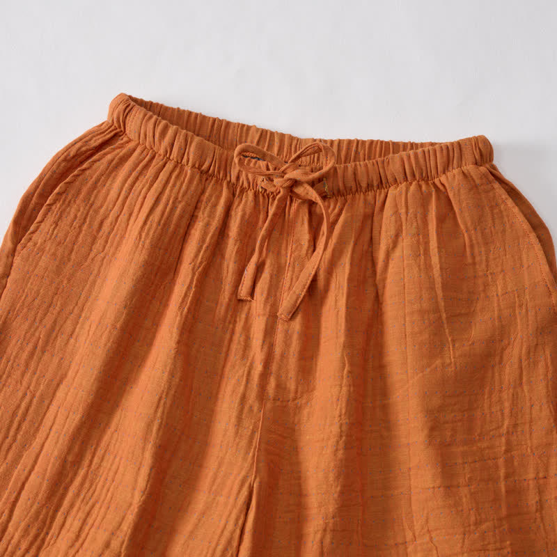 Ownkoti Relaxed Cotton Gauze Drawstring Lounge Shorts - image 2