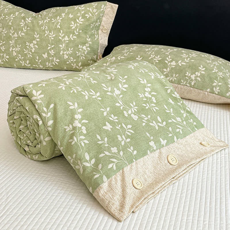 Ownkoti Leafy Vine Cotton Linen Blanket Quilt - image 3