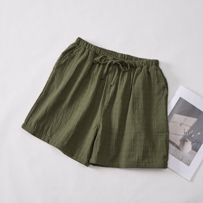 Ownkoti Relaxed Cotton Gauze Drawstring Lounge Shorts - image 38