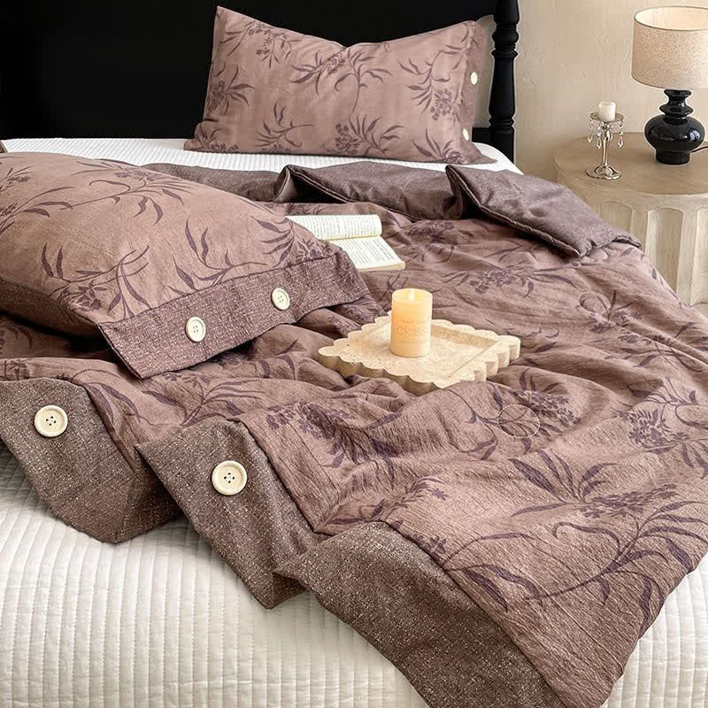 Ownkoti Vintage Botanical Cotton Linen Blanket Quilt - image 3