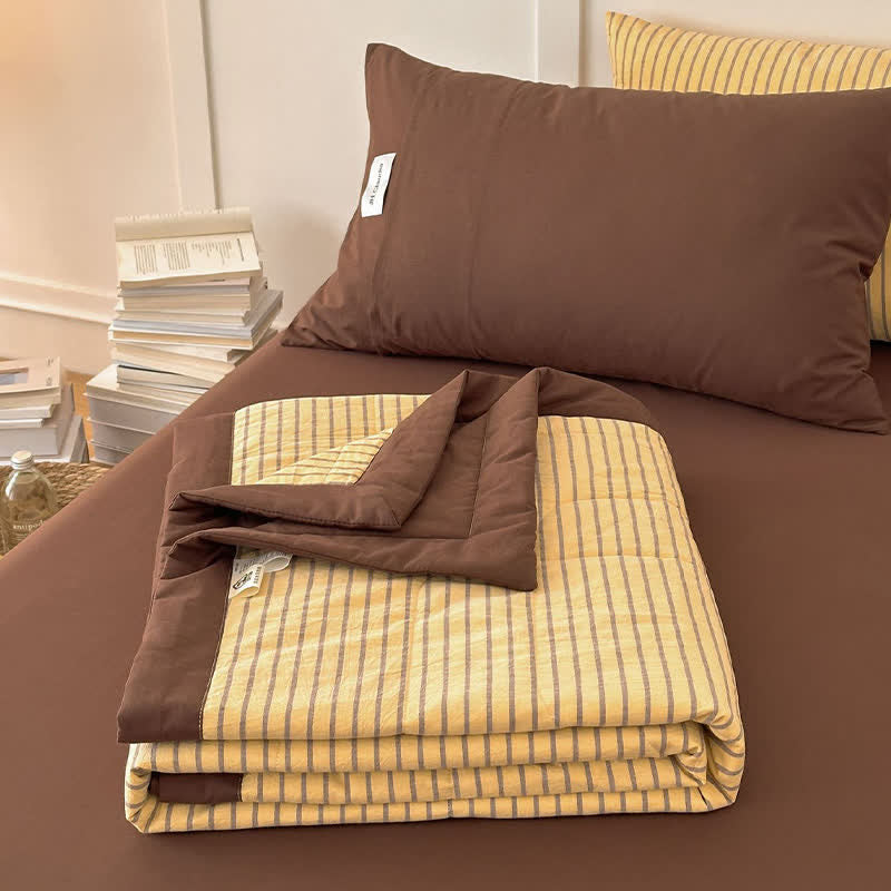 Ownkoti Cozy Farmhouse Cotton Two-Tone Striped Bedding Set - image 7