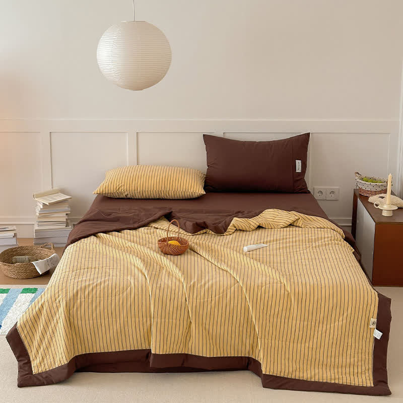 Ownkoti Cozy Farmhouse Cotton Two-Tone Striped Bedding Set - image 5