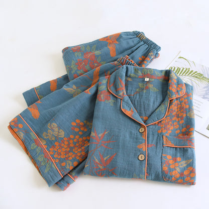 Ownkoti Vintage Bird Floral Cotton Loungewear Set - image 3