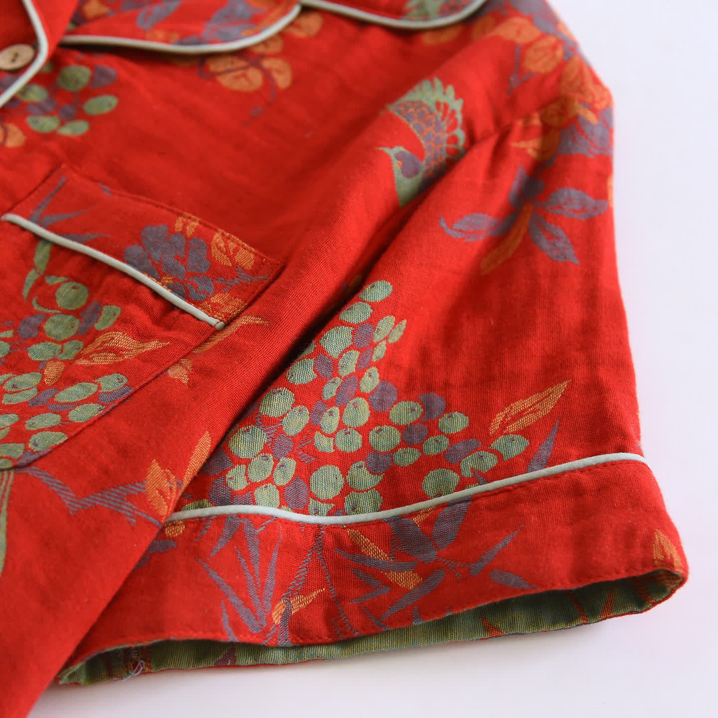 Ownkoti Vintage Bird Floral Cotton Loungewear Set - image 8
