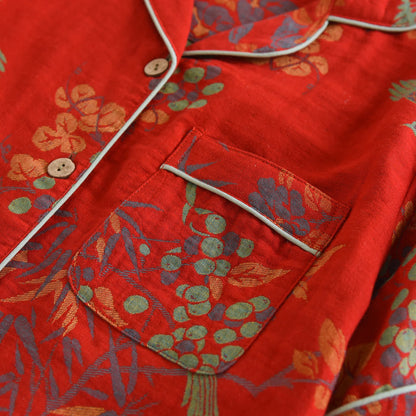 Ownkoti Vintage Bird Floral Cotton Loungewear Set - image 9
