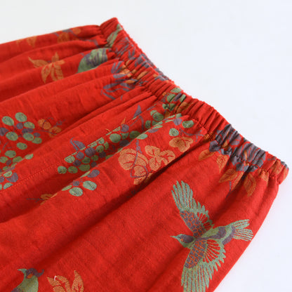 Ownkoti Vintage Bird Floral Cotton Loungewear Set - image 14