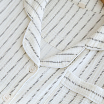 Ownkoti Relaxed Striped Camp Collar Summer Loungewear Set - image 6