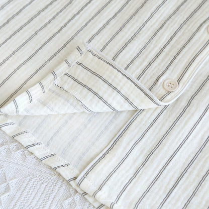 Ownkoti Relaxed Striped Camp Collar Summer Loungewear Set - image 9